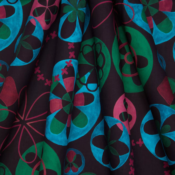 Liberty Fabrics ~ The Curated Floral 'Nature's Symmetry' | Green & Pink *Remnant 3.4m Was $203 Now $162